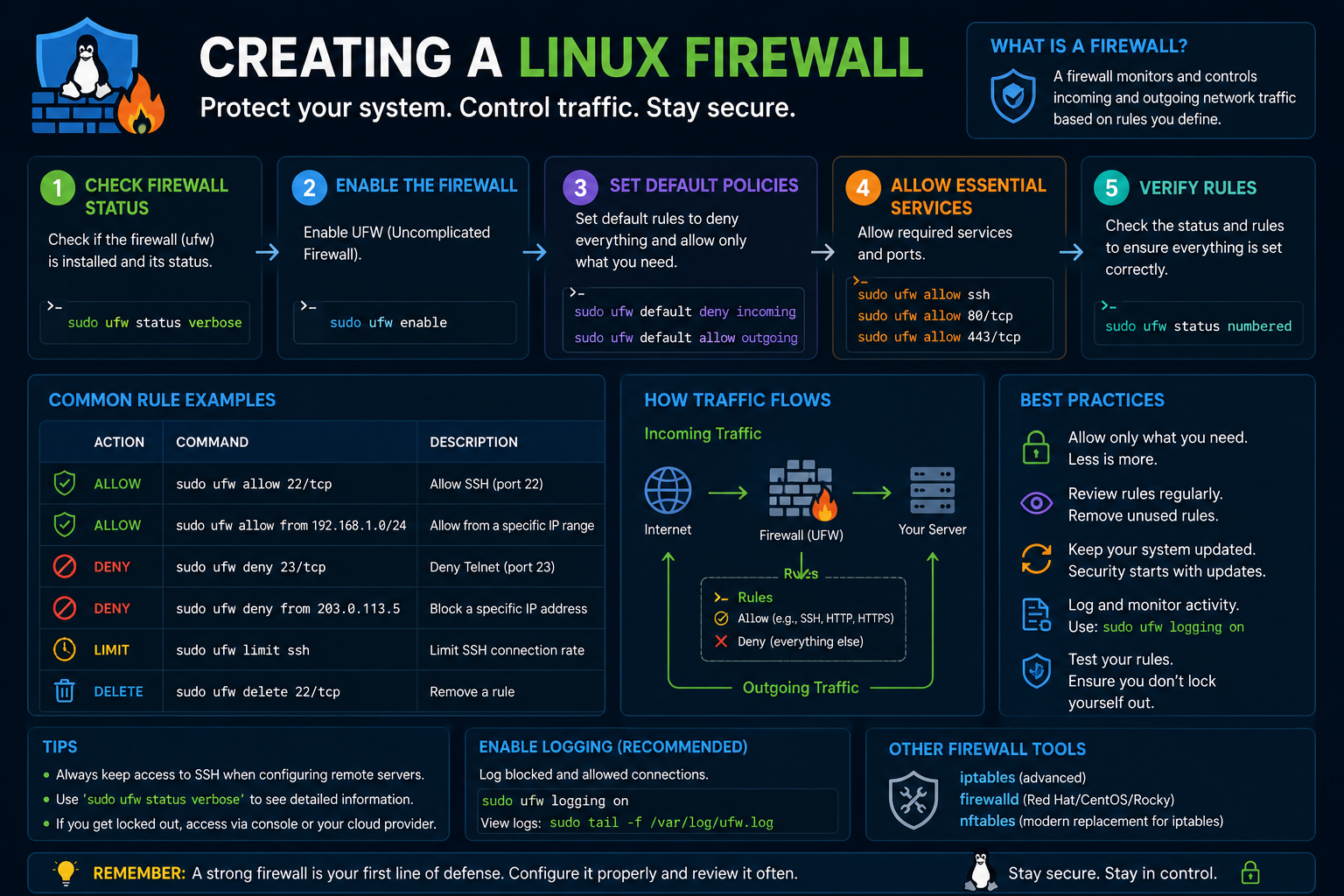 How to configure a firewall on Ubuntu?