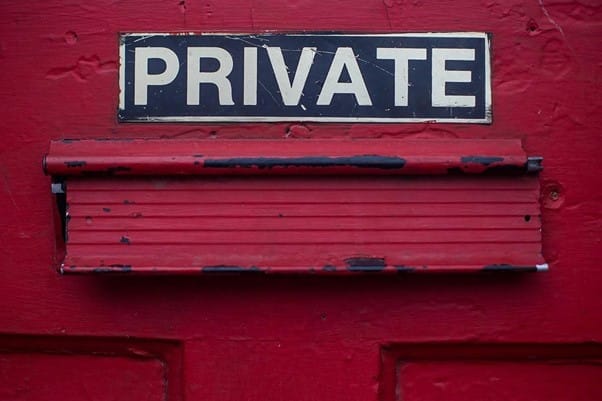 private signage door